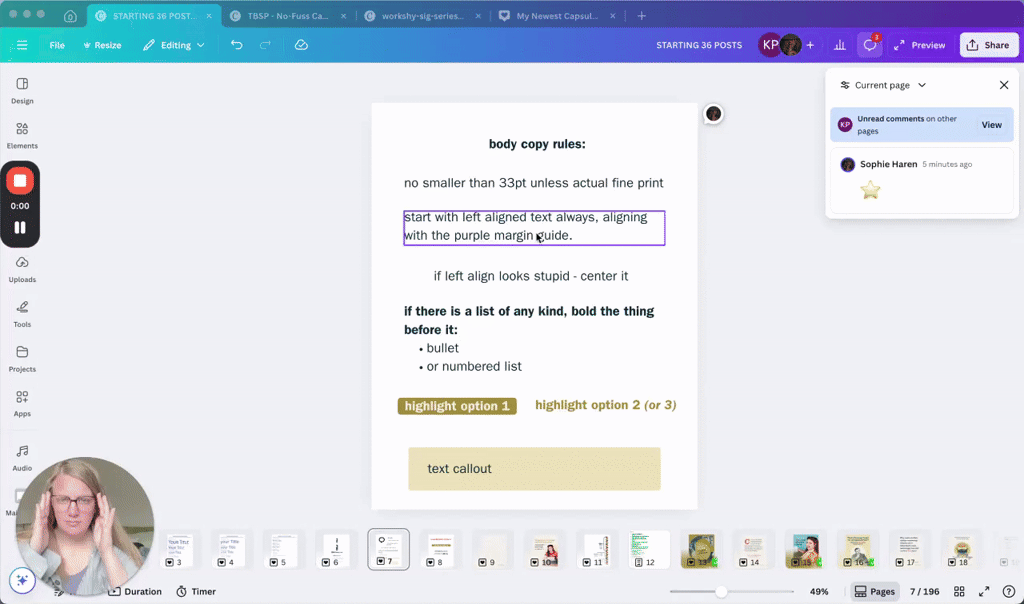 Katie P. "innards" feedback 