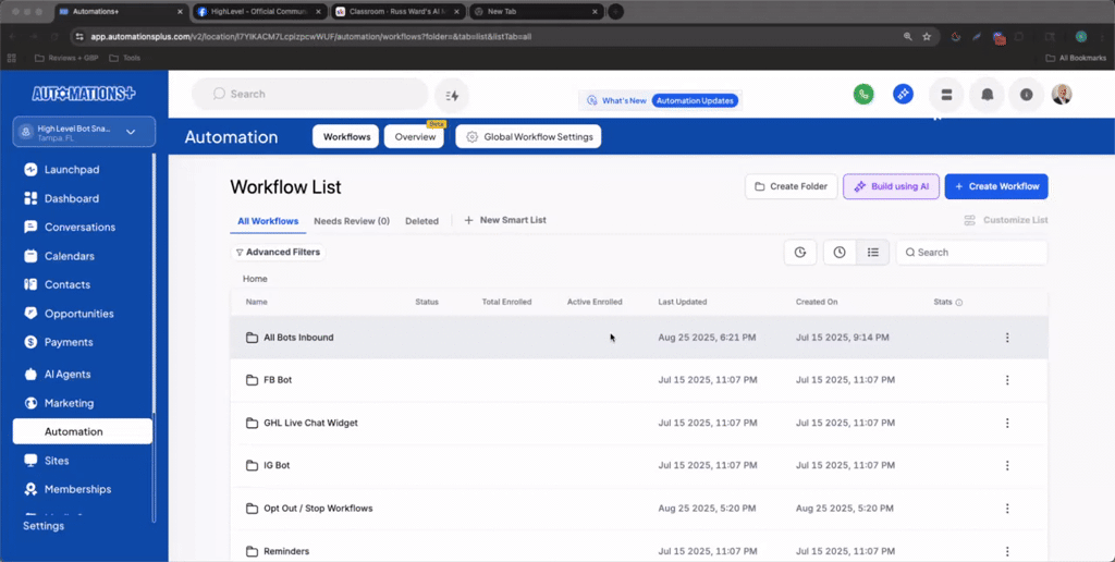 Important Bot Building Snapshot Update