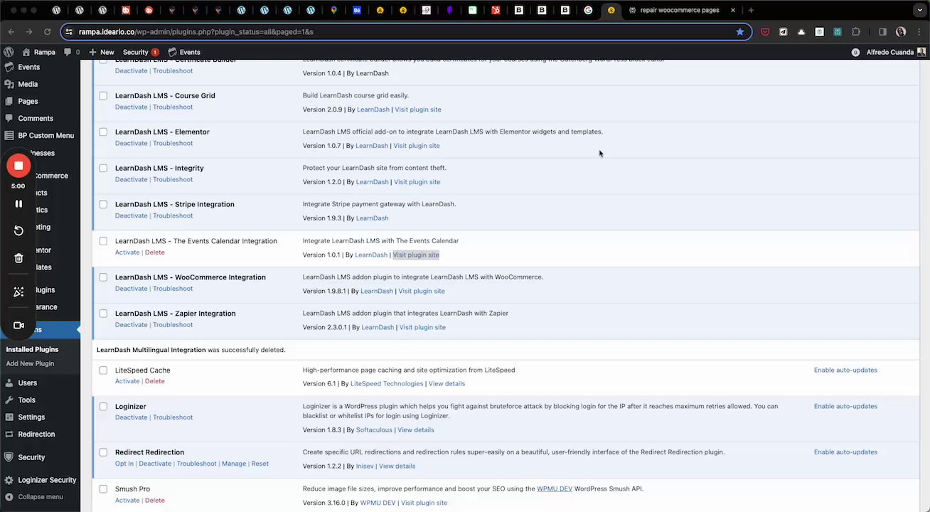 Preview of Plugins ‹ Rampa — WordPress - 12 March 2024