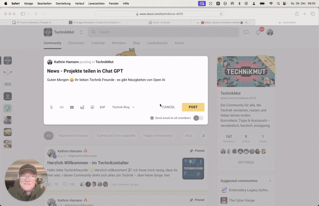 News - Projekte teilen in Chat GPT