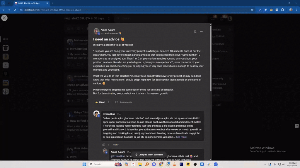 How to deal with Misbehaving Seniors - Amna Aslam Question