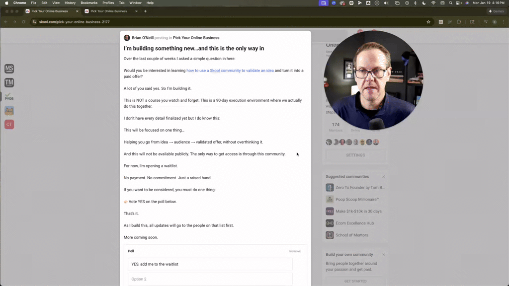 I’m building something new…and this is the only way in
