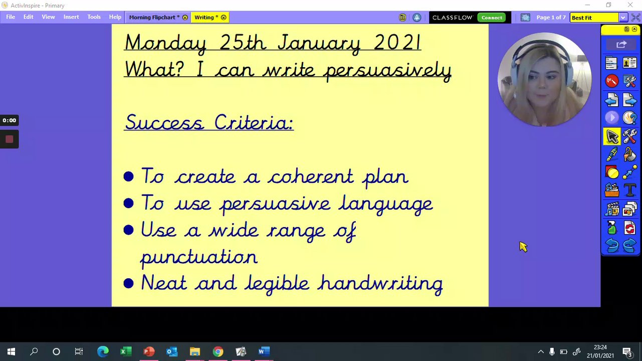 Preview of Chestnut Writing Monday 25th January 2021