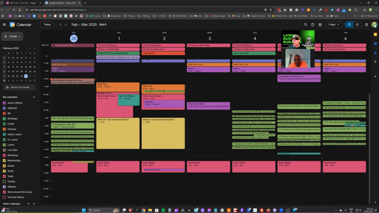 Friday's Zoom Call - A Walkthrough on Scheduling with free software. 