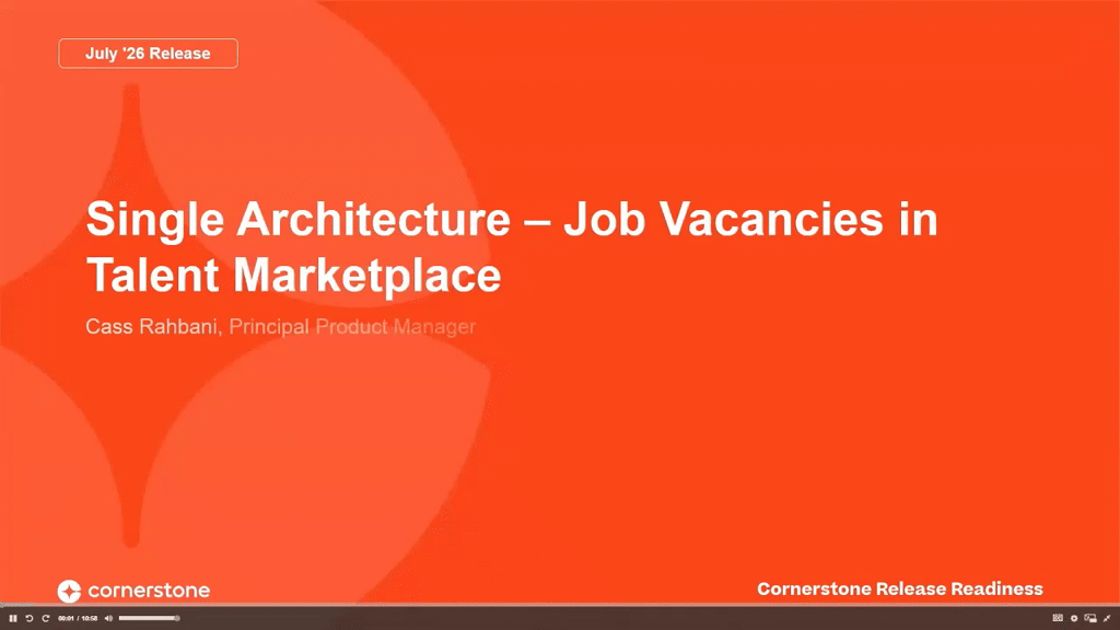 Job Vacancies in Talent Marketplace on Single Architecture