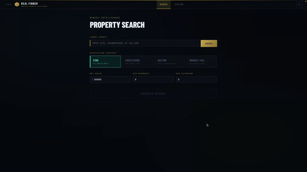 Real Estate Investment Deal Finder App