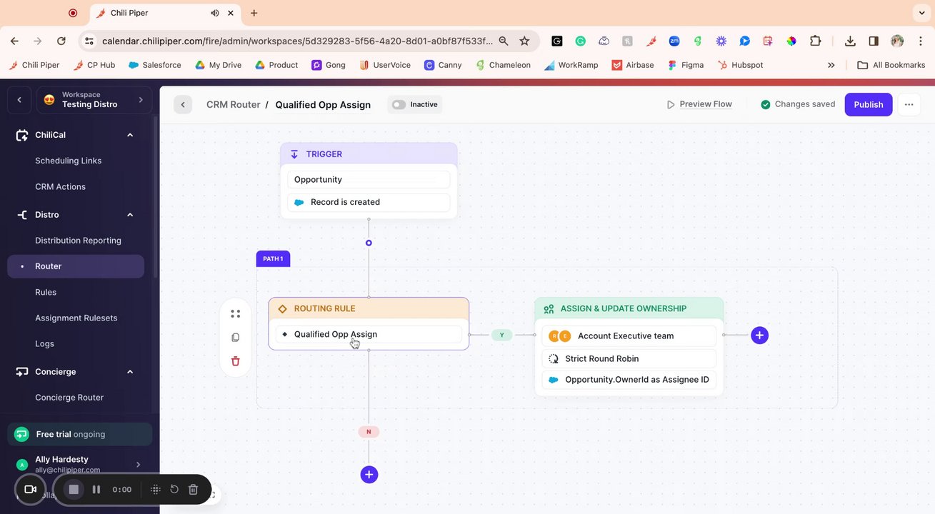 Preview of Routing Rule View in Router