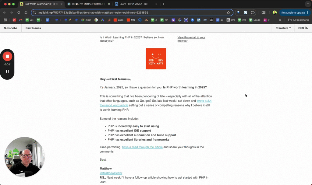 Matthew Setter email roast 🍗