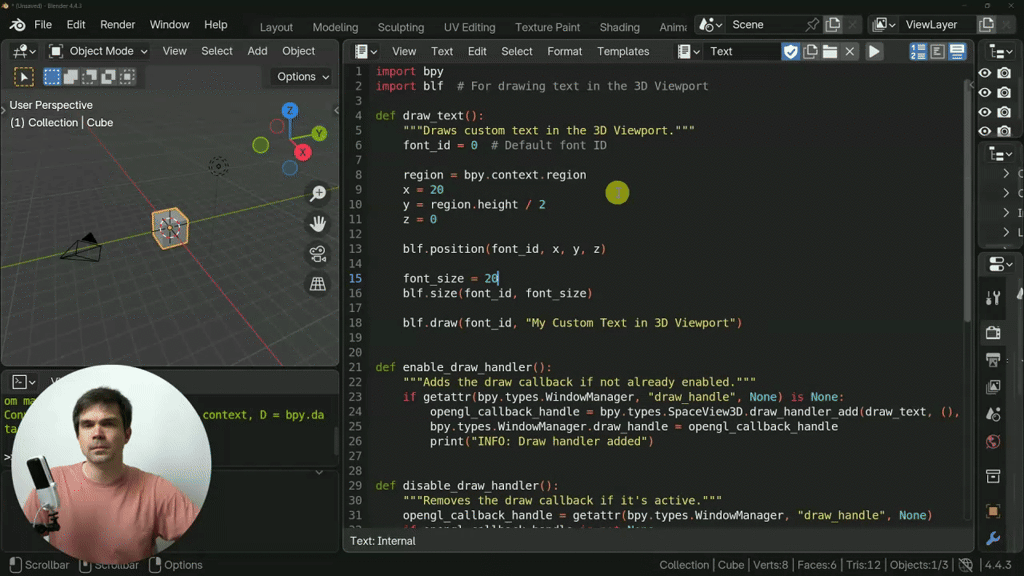 Drawing Text in 3D Viewport ✏️