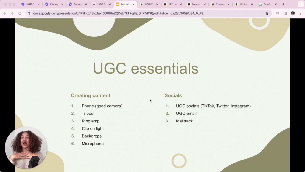 UGC essentials - UGC starter kit · Nyomi's Free UGC Community