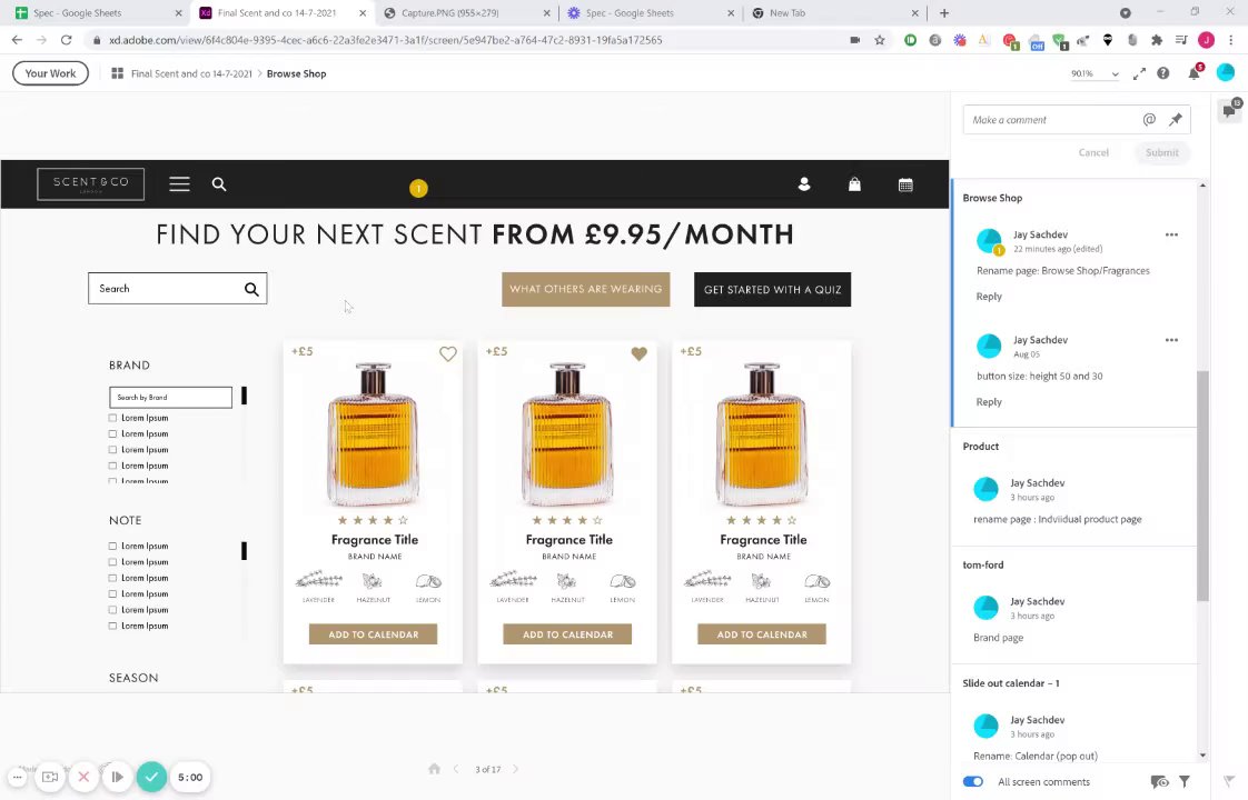 Preview of Subscription functionality