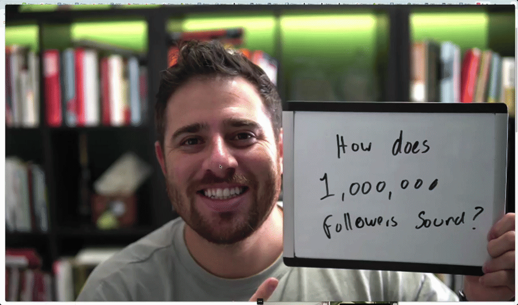 How does 1 million followers sound to you?