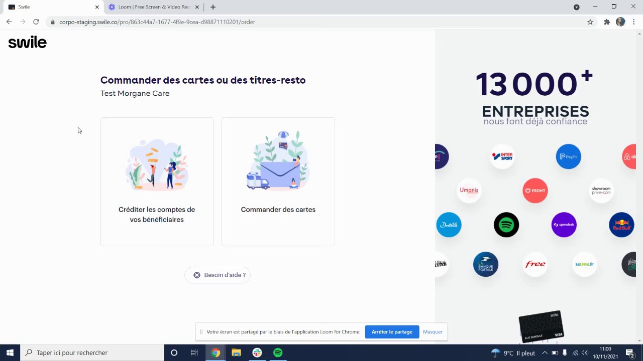 Preview of Comment passer ma première commande de titres-restaurant via import de fichier CSV ? 