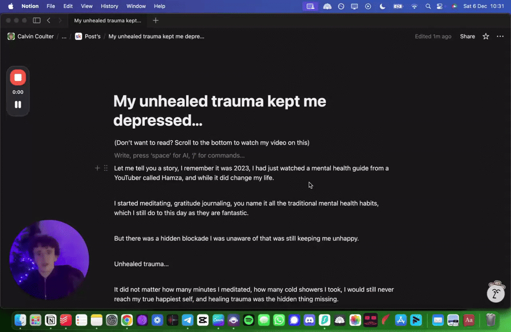  My unhealed trauma kept me depressed…