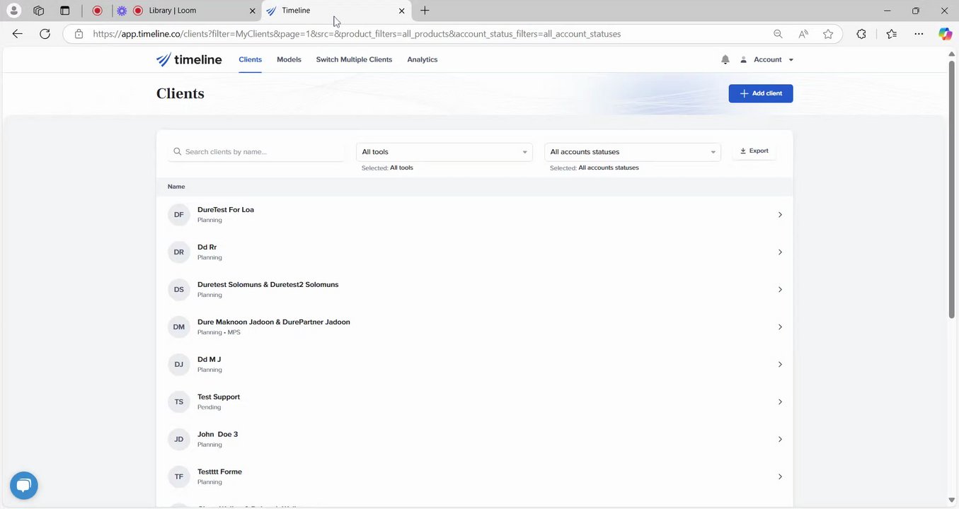 Preview of FactFind - Template creation