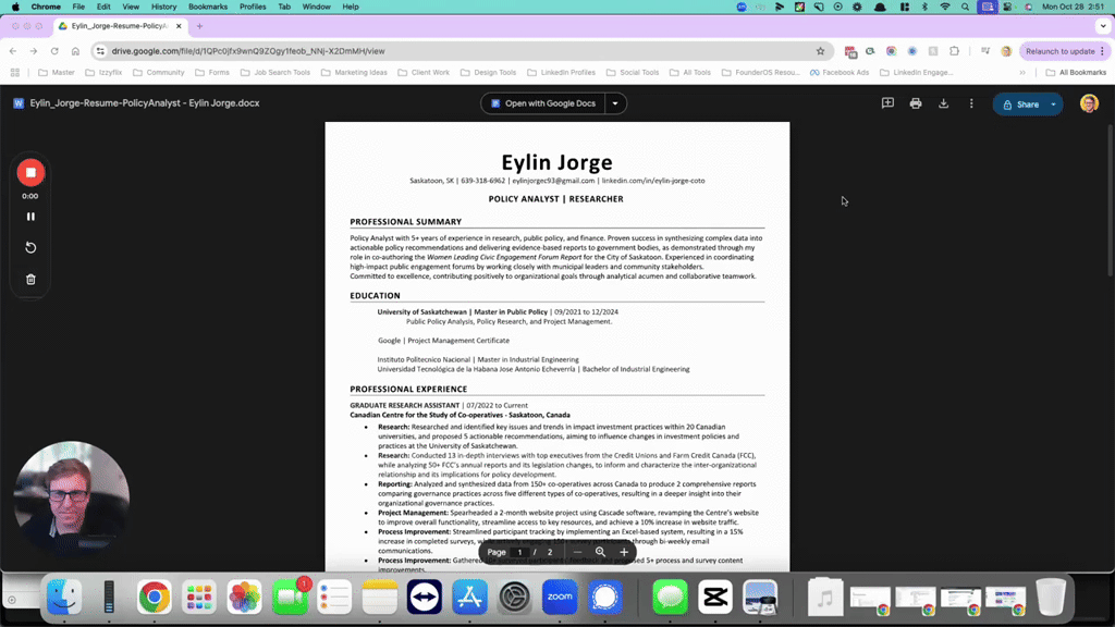 Public Policy/Researcher - Resume Feedback
