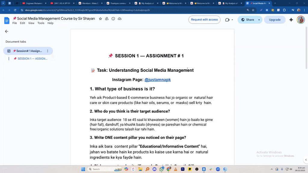 📌Assignment 1 Review Social Media Management