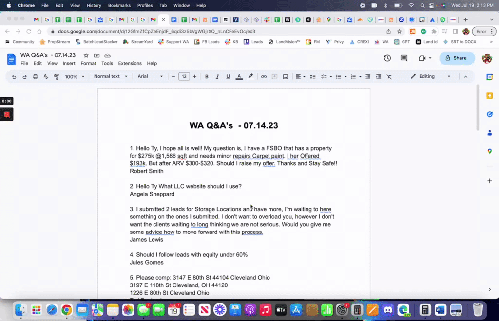 Weekly Questions 07.14.23 🔥