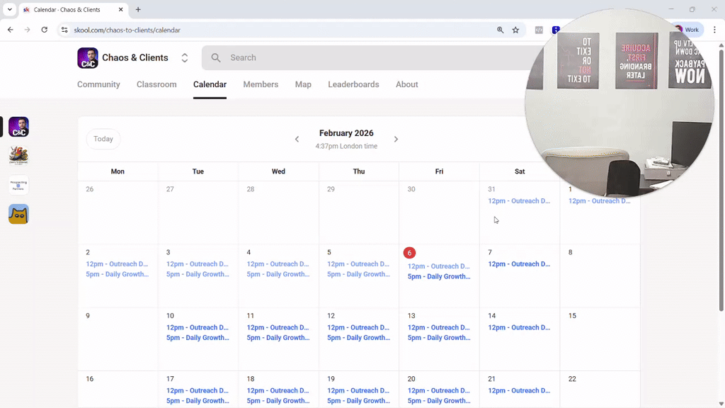 Daily Events: Accountability and Growth