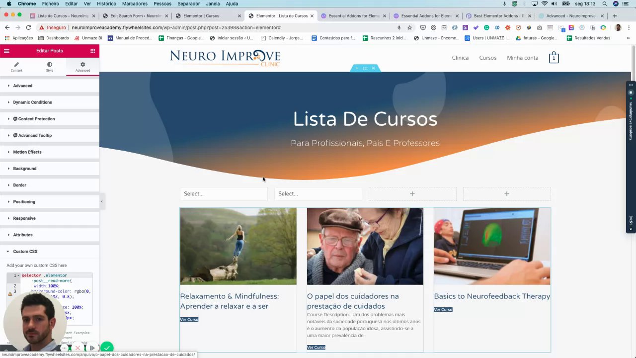 Preview of Elementor | Lista de Cursos
