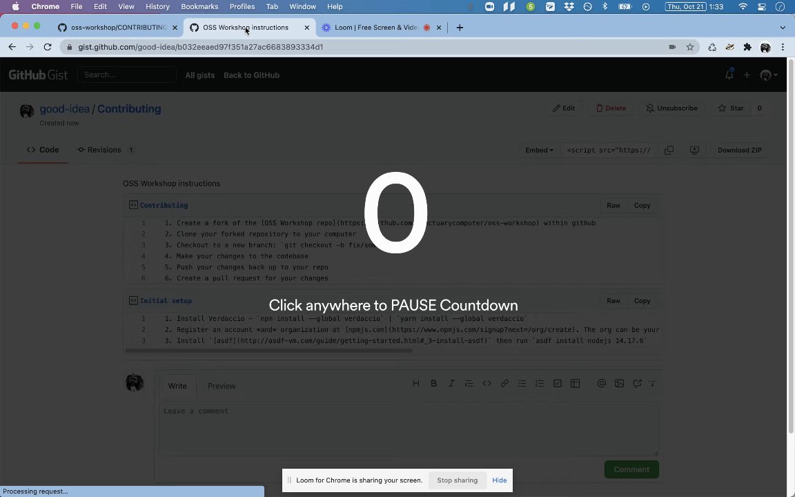 Preview of OSS Workshop instructions