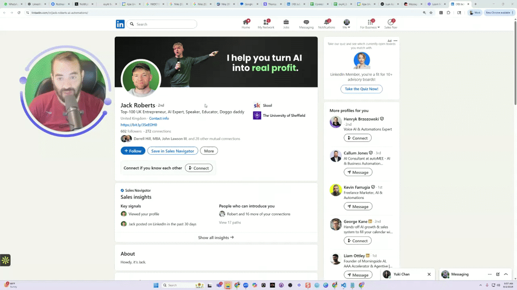 How Jack Roberts from AI Automation can Improve LinkedIn Profile · AI ...