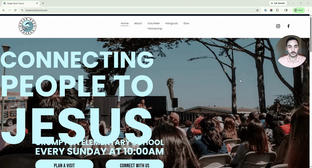 Homepage screenshot · Ocean Rock Church