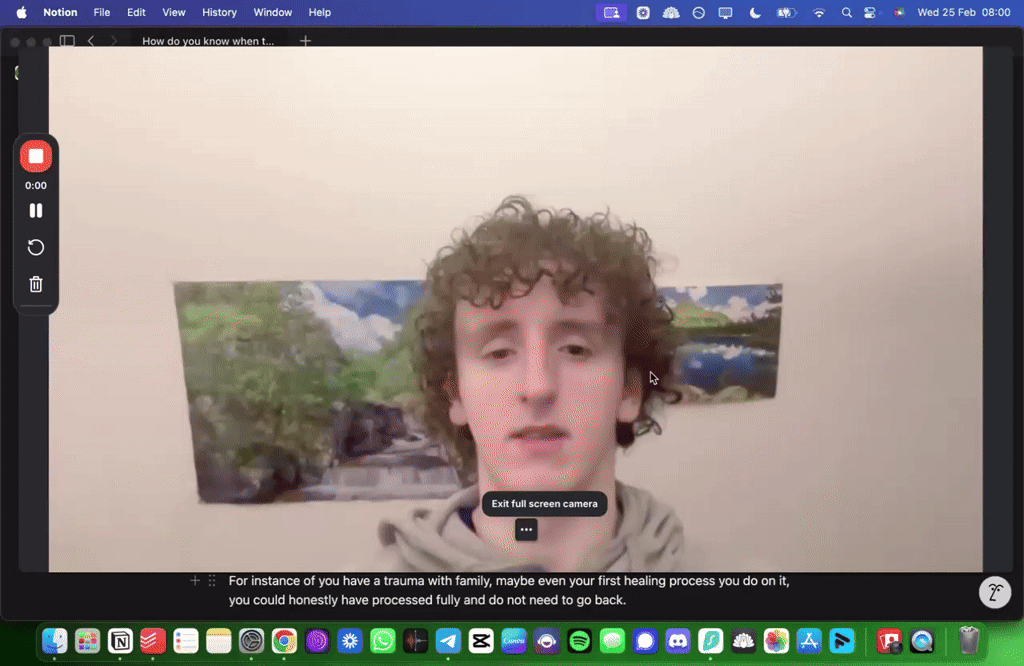 How do you know when to stop healing a specific trauma?