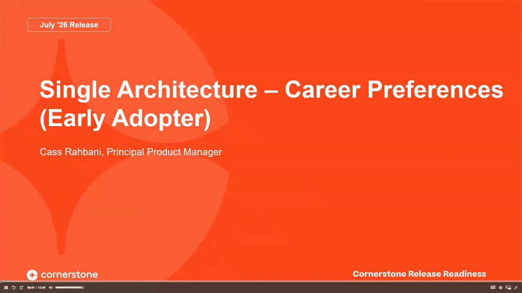 Single Architecture Career Preferences for Talent Marketplace
