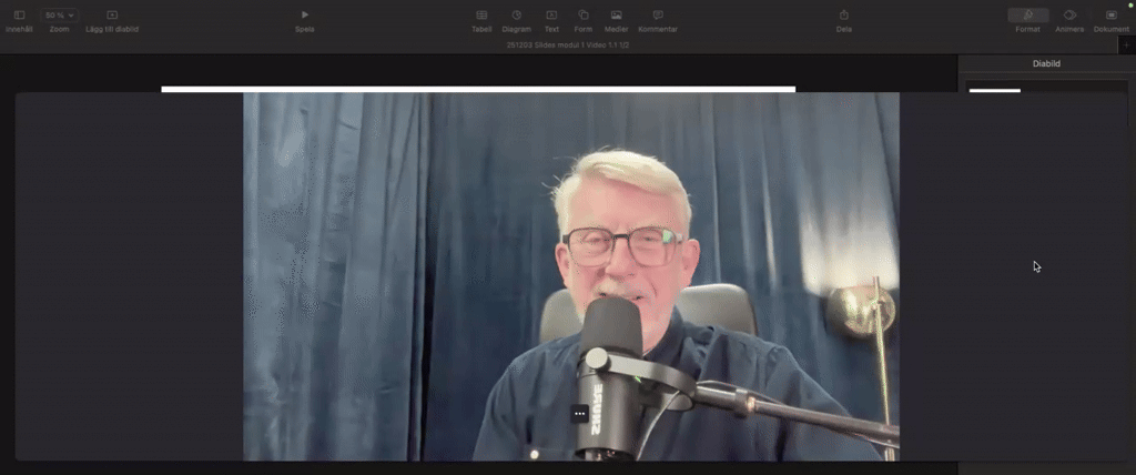 Idag har jag spelat in min första video som skall ingå i min Premie-kurs