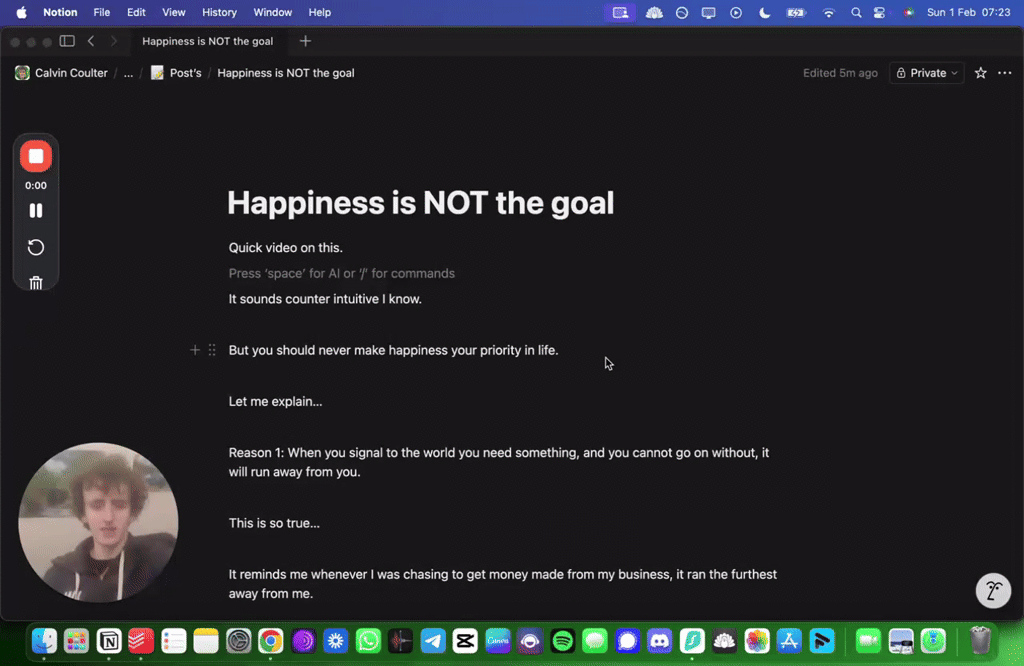 Happiness is NOT the goal