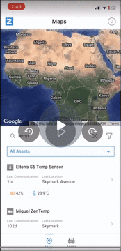 ZenBeacons on the Driver Mobile App