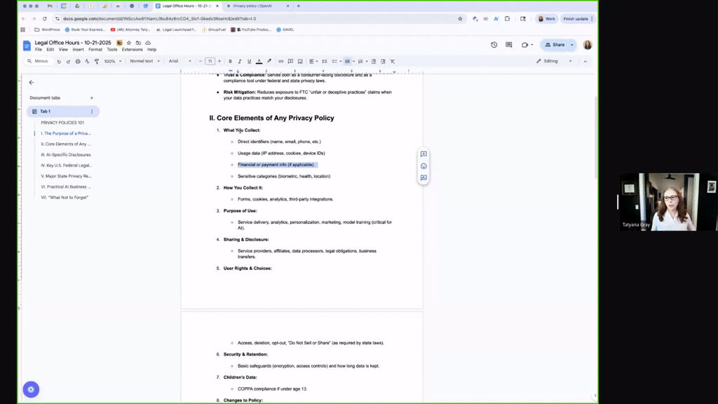 Sneak Peak at Privacy Policy 101