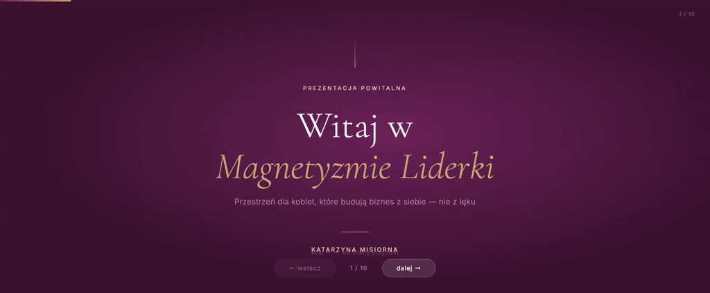 Witaj w Magnetyzmie Liderki! 