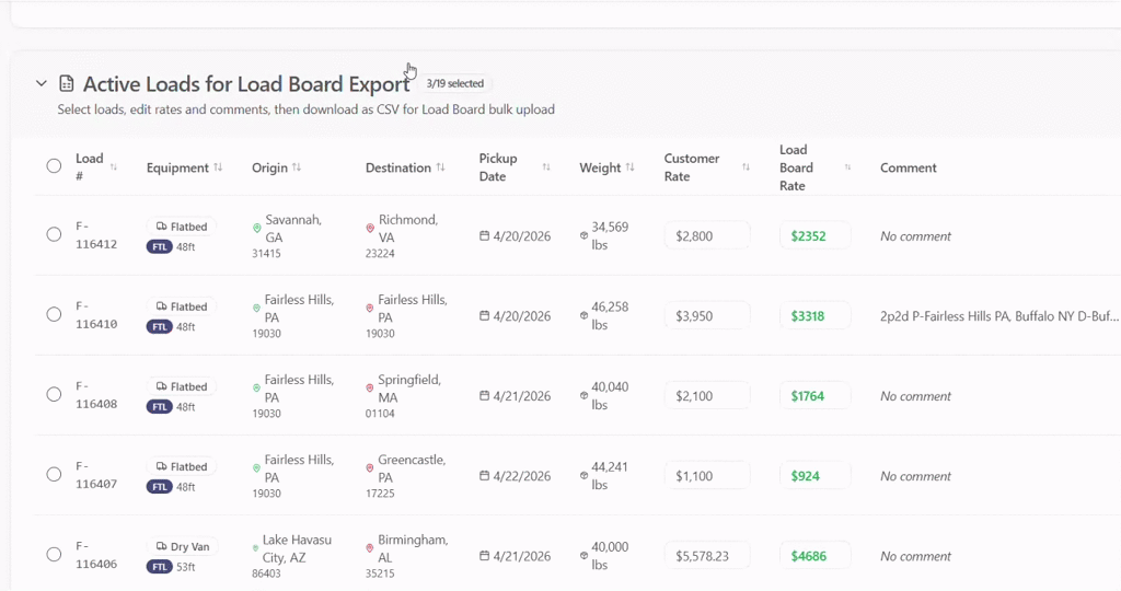 No more Posting on Load Boards