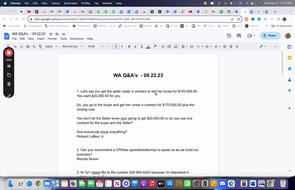 Weekly Questions 09.21.23 💰