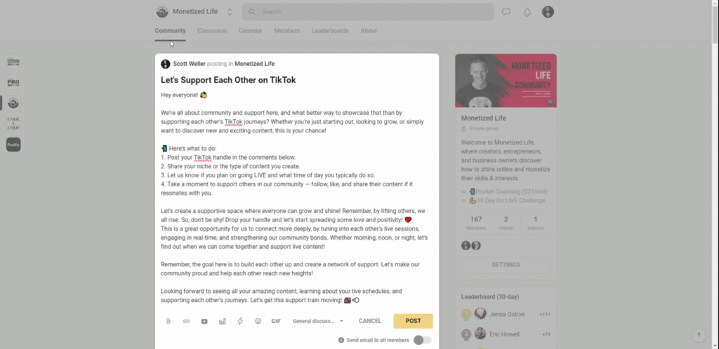 Let's Support Each Other on TikTok
