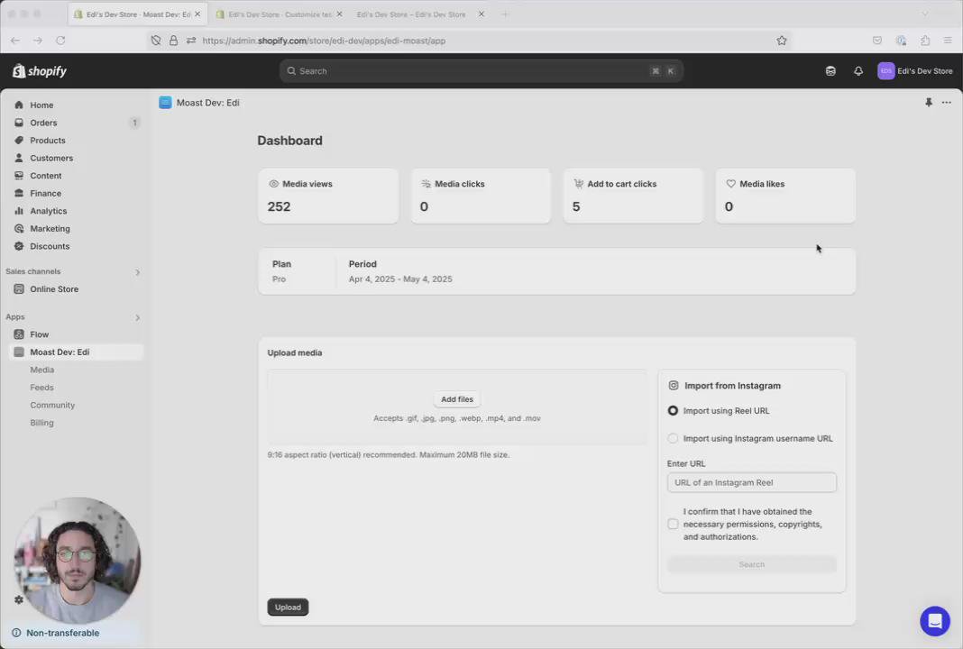 Preview of Moast demo: Collect app block