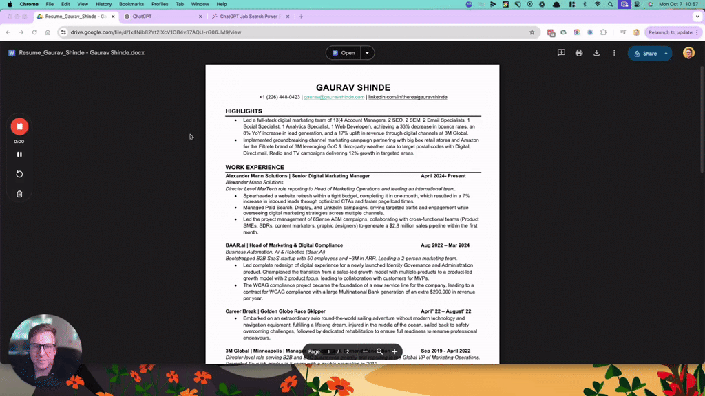 Digital Marketing - Resume Improvements 