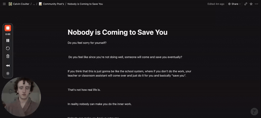 Nobody is Coming to Save You