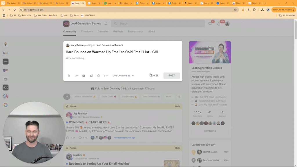 65% Hard Bounce on Warmed Up Email to Cold Email List - GHL
