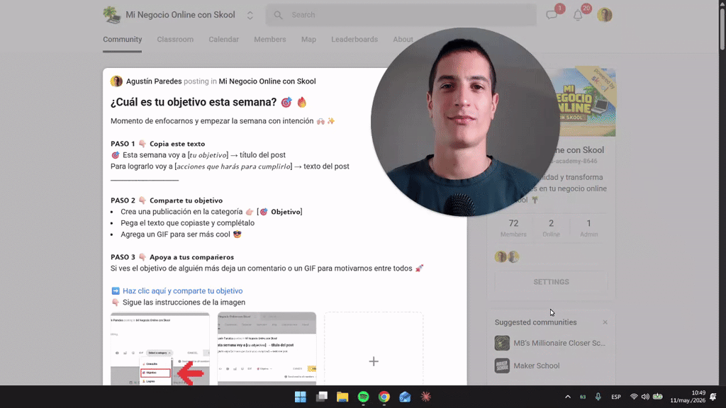 ¿Cuál es tu objetivo esta semana? 🎯🔥
