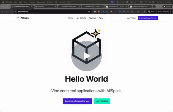 AllSpark Platform Demo - Watch Video
