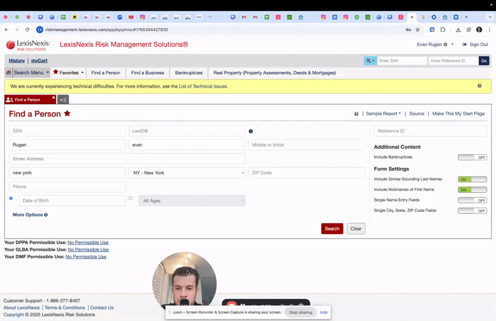 FREE LEXIS NEXIS REPORT 