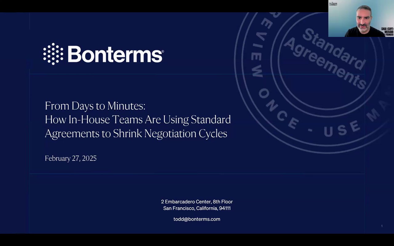 From Days to Minutes: How In-House Teams Are Using Standard Agreements to Shrink Negotiation Cycles