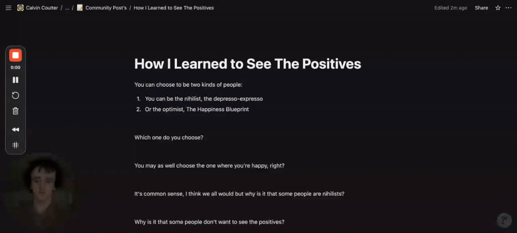 How I Learned to See The Positives