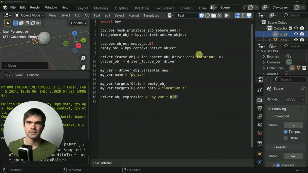 Create a driver variable with Blender Python - Extended Tutorials · CG ...