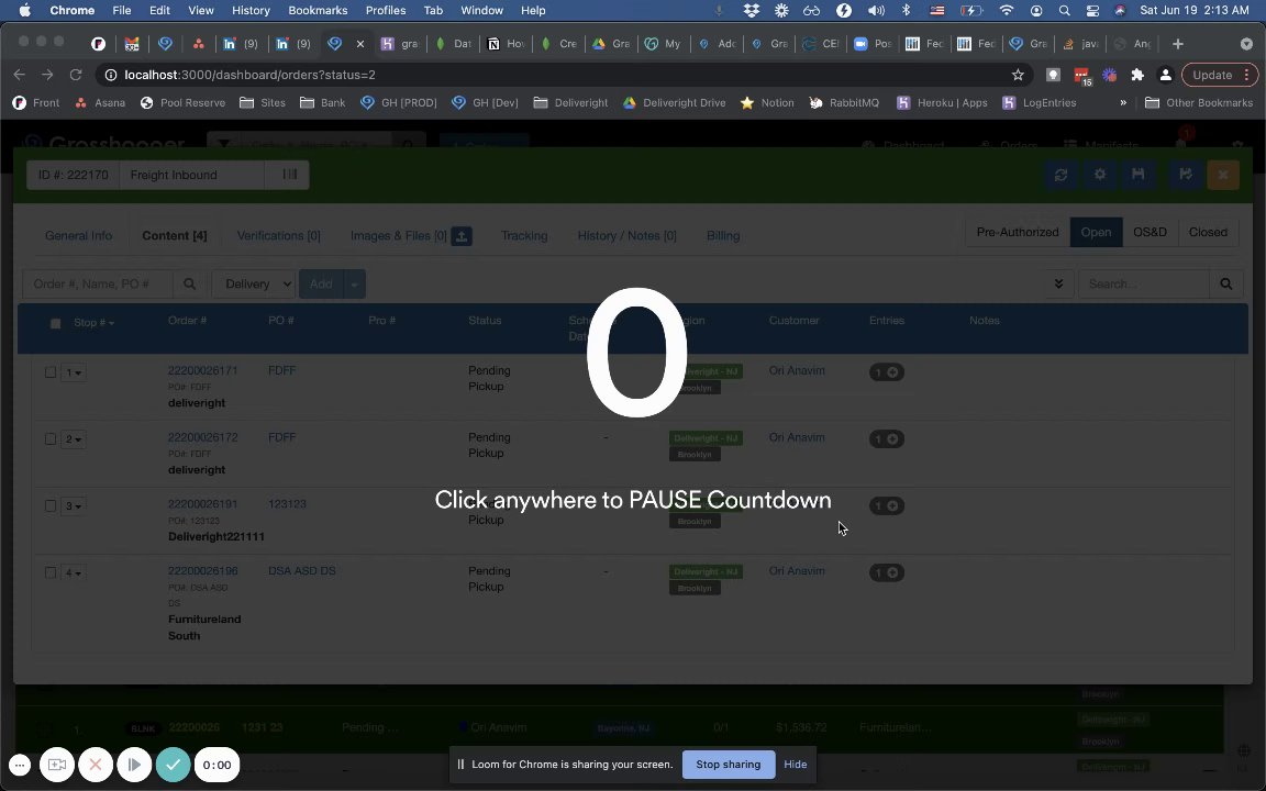 Preview of Receive Loads on Your Grasshopper Dashboard