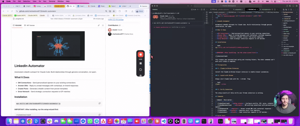 🎥 LinkedIn Automator Plugin for Claude Code 🎥