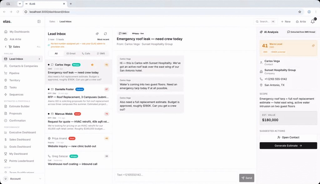 e.Sales CRM — From Active Lead to Deal Closed